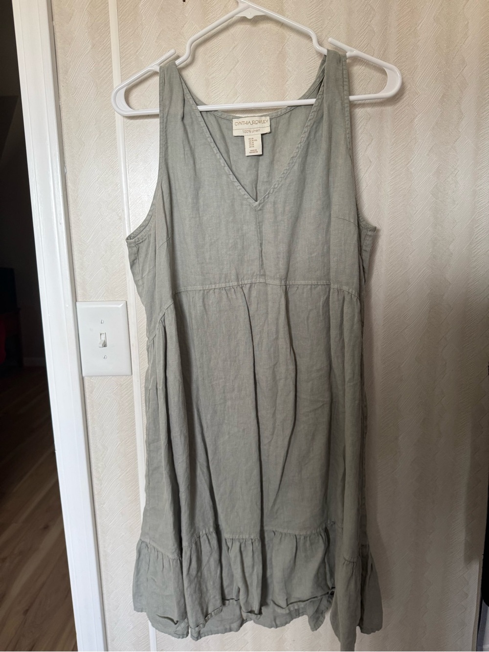 Cynthia Rowley Light Sage Linen Dress